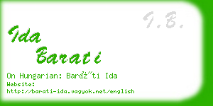 ida barati business card